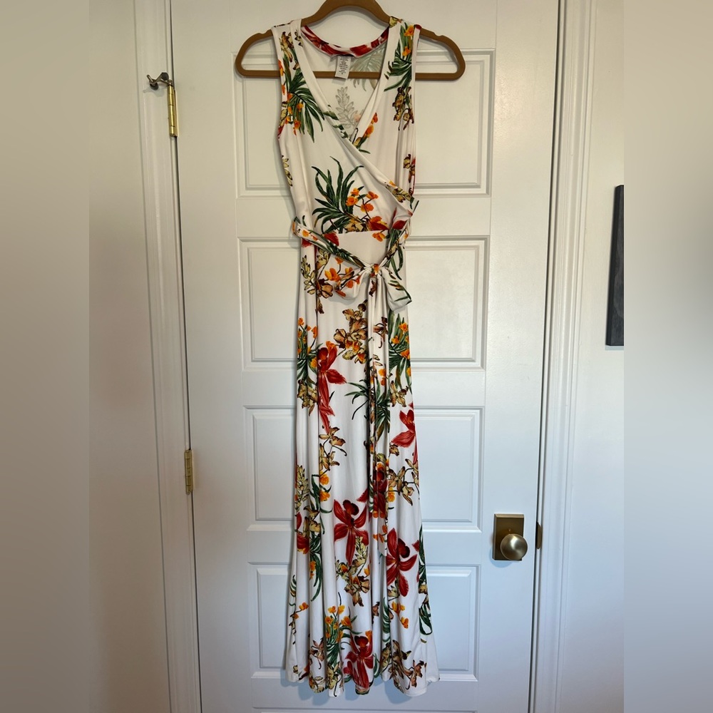 Urban Rose Tropical Floral Maxi Dress - Size Small